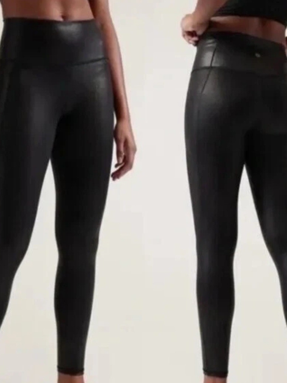 Athleta Salutation Stash Shine Tight Edgy Metallic Gloss Sporty Legging Size L